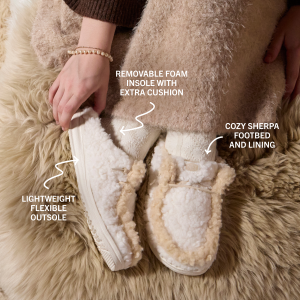 wendy slipper egret/wood ash