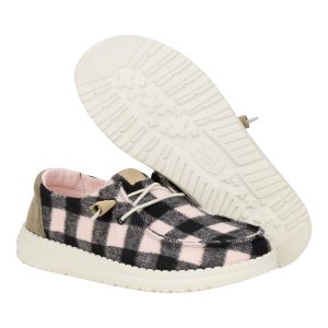 wendy buffalo plaid pale pink/black
