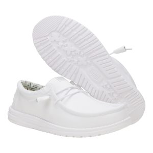 wally stretch canvas wide white/white