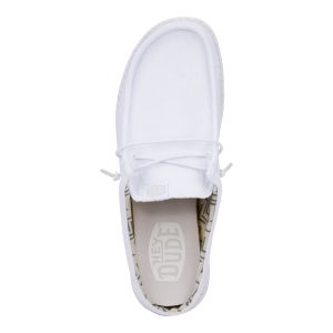 wally slip stretch canvas white/white
