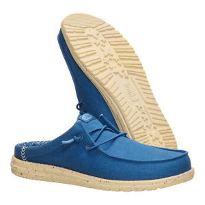 wally slip stretch canvas ensign blue/boulder tan