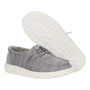 wally youth stretch mesh grey