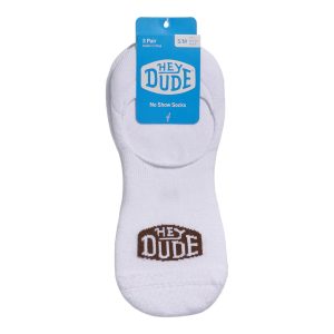heydude no show sock 3 pack white