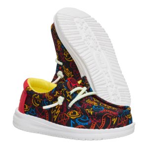 wally toddler space glow black/red