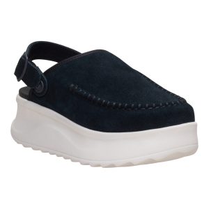 delray clog suede black/egret