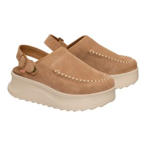 delray clog suede tan