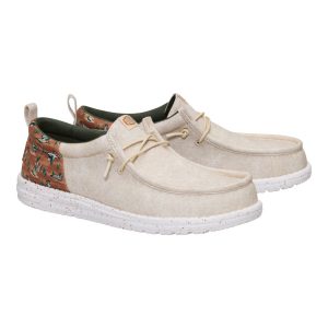 wally funk duck print wood ash/multi