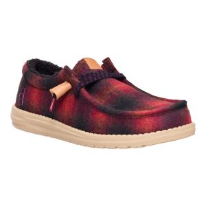 wally cozy plaid red plaid/black