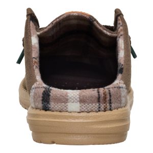 wally slip cozy plaid major brown/multi
