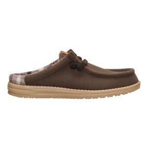 wally slip cozy plaid major brown/multi