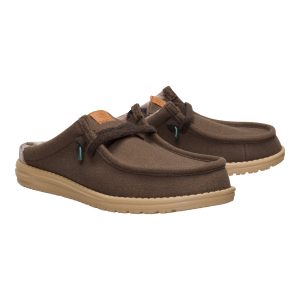 wally slip cozy plaid major brown/multi