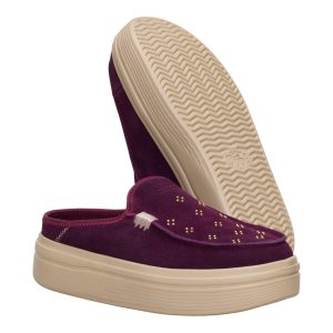 austin lift suede stud fig purple