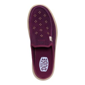 austin lift suede stud fig purple