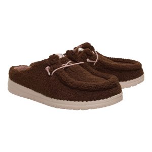 wendy slip sherpa dark brown