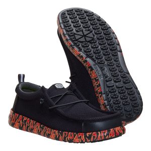wally work ce flames slip resistant black/salsa red