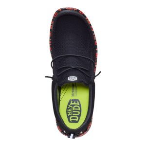 wally work ce flames slip resistant black/salsa red