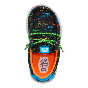 wally toddler dinoworld black/neon multi