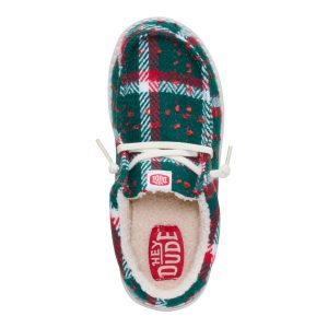 wally youth confetti plaid cozy red/green/multi