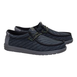 wally washed quilt black/grey