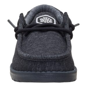 wally youth stretch jersey heather black