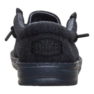 wally toddler stretch jersey heather black