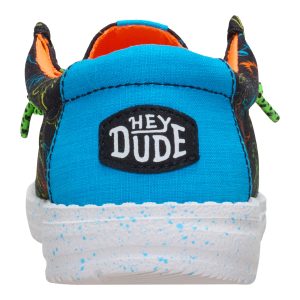 wally youth dinoworld black/neon multi