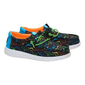 wally youth dinoworld black/neon multi